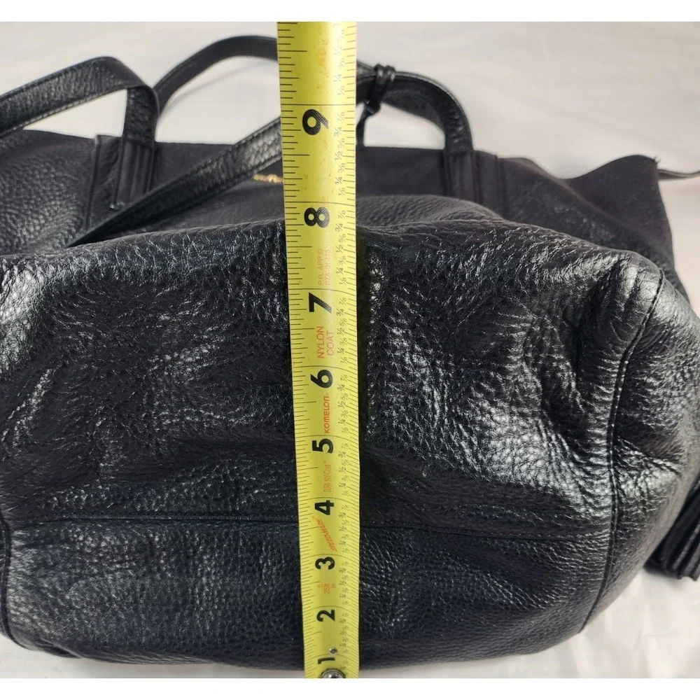 Michael Kors Black Super Soft Cobblestone Leather Shoulder Bag Purse Tote Large